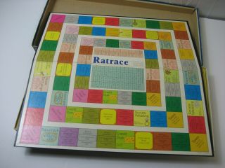 Vintage 1970 RATRACE Board Game Waddingtons 100 COMPLETE rare 2