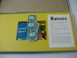 Vintage 1970 RATRACE Board Game Waddingtons 100 COMPLETE rare 3