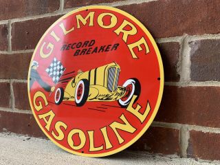 Gilmore Racing Gasoline Motor Oil Sign Gas Vintage Style Steel Metal Sign