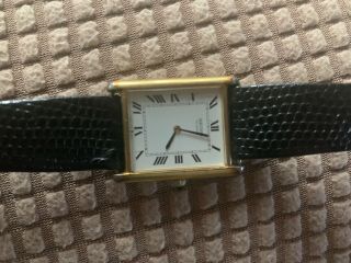 Vintage Gold Plated Seiko Mens Tank Watch Hard To Find