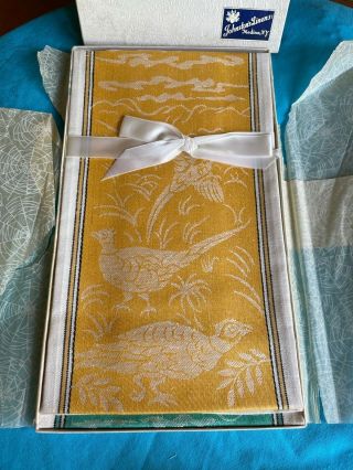 Antique / Linen Set Of 4 Tea Towels All From Medina York