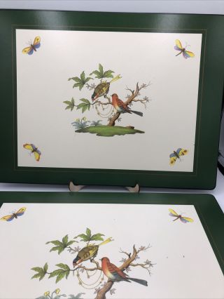 Herend Rothschild Bird Placemats Set Of 3 Lady Clare England Vintage