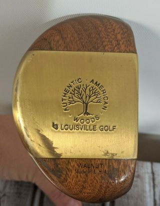 Vintage Authentic American Woods Louisville Golf Putter 35 " Right Handed
