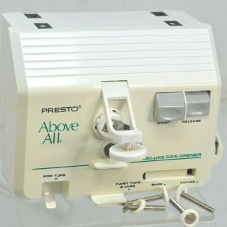 Vtg Presto Above All Deluxe Can Opener Automatic Under Cabinet 05640 With Screws