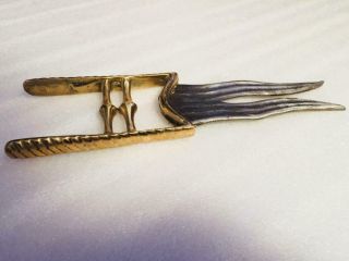 Vintage Old Look Dagger Knife Katar Damascus Steel Iron Brass Blade Collectible