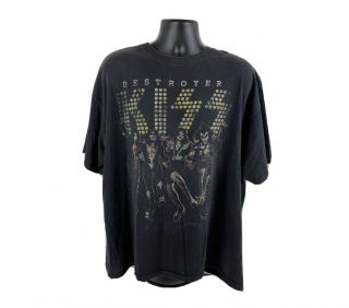 Vtg Alstyle Kiss Destroyer Band T Shirt Mens Size Xxl Rock N Roll Gene Simmons