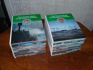 Vintage 1973 The Ocean World Of Jacques Cousteau Danbury Press 20 Vol Book Set