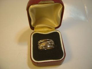 Stunning Vintage Solid Silver Band Ring - Different Bark Type Unusual - Size J