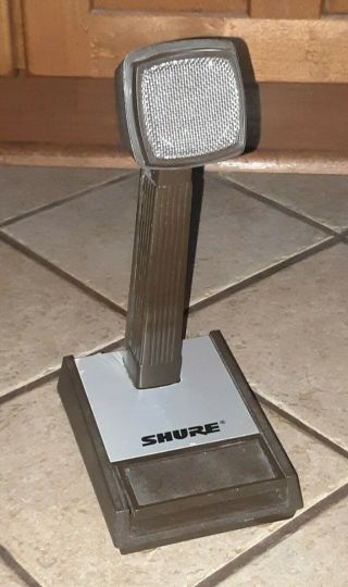 Shure Brothers Inc Old Dynamic Base Microphone Vtg Model 550l - Needs Cord