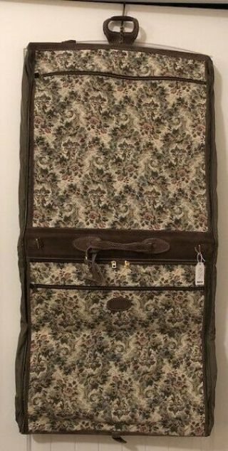 French Luggage,  Gray Rose,  Garment Bag With Hangers - Vintage