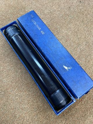 Vintage Astronar Zoom Lens F 7.  5 400mm Made In U.  S.  A.  W/ Case