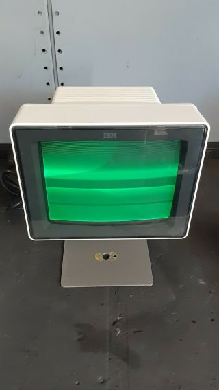 Rare Vintage Ibm 5144 Greenscale Computer Monitor Video Monitor Monochrome Green