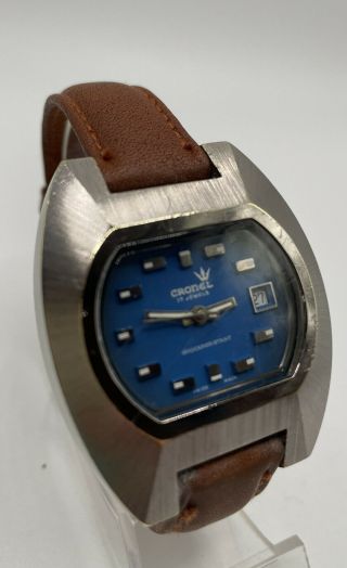 Vintage 1970s Cronel 17 Jewel Men’s Wristwatch Swiss Made Full Order.