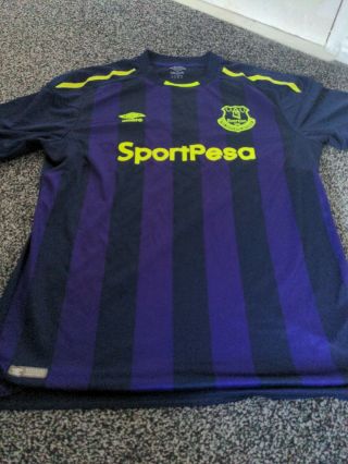 Everton Football Shirt Mens Xl Umbro Purple Top Rare Vintage England