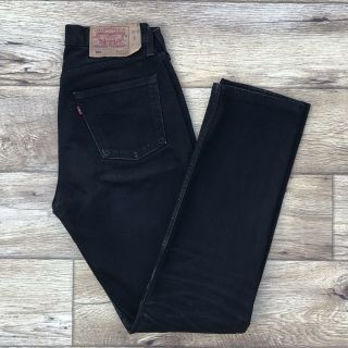 Women’s Vintage Levi 501 Straight Leg Denim Jeans W29 L32 Black