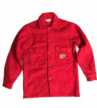 Vintage Bsa Boy Scouts Official Red Wool Uniform Coat Jacket Usa Mens Size 38