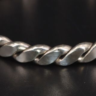 VTG Sterling Silver - HEAVY Southwestern Twisted Chain Bangle 8 