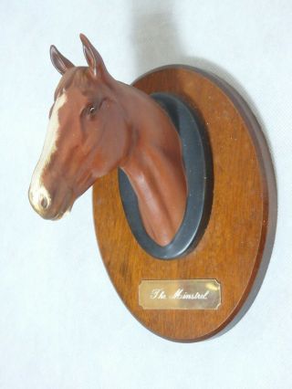 Vintage Beswick The Minstrel Racehorse Horse Head Wall Hanging Model 2701
