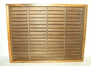 Vintage Napa Valley Box Company Wooden 64 Cassette Tape Wall Storage Holder