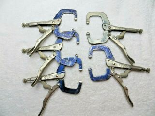 Vintage Vise - Grip Petersen Dewitt Clamp Locking Pliers Model 6r Usa (set Of 5)