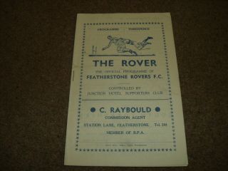 Vintage Programme Featherstone Rovers V Leeds 4th April 1953 1952/53 Season