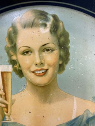 Vintage 1930s ORTLIEB ' S Lager Beer Ale Tray Philadelphia PA American Art 3