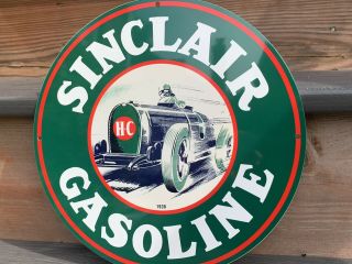 Sinclair Hc Gasoline Motor Oil Sign Gas Vintage Style Steel Metal Sign