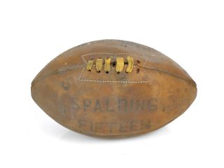 Vintage Leather 4 Panel Spalding Fifteen Laced Rugby Ball |137