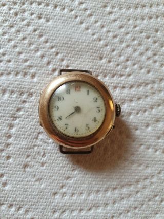 Vintage 9ct Gold Swiss Made Jewel Watch For Spares /repairs - 14g