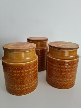 Vintage Hornsea Pottery Clappison Saffron Tea Sugar Unnamed Canister Storage Jar 2