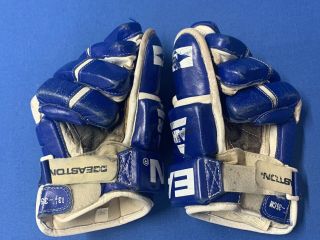 Vintage Easton GX1350 13.  5” Leather Hockey Gloves 2