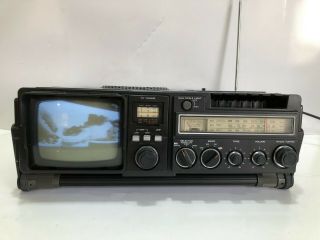 Vintage HITACHI K - 50W TV RADIO Combo Tv Cassette 2