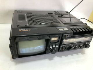 Vintage HITACHI K - 50W TV RADIO Combo Tv Cassette 3