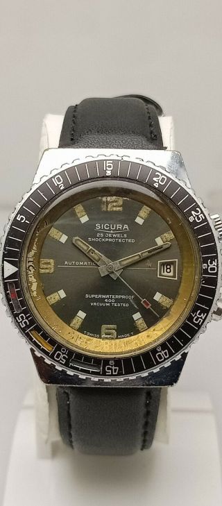 Sicura Automatic Submariner 400 Divers Vacuum Divers Vintage Watch 2