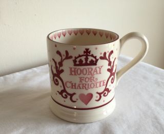Vintage Emma Bridgewater Pottery Royal Baby Hooray For Charlotte 2ndmay 2015 Mug
