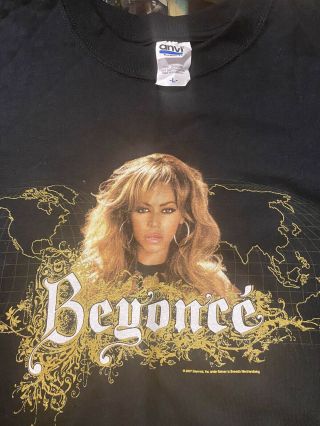 Vtg 2007 Beyonce The Experience World Tour Concert Anvil Cotton T - Shirt L Nwot