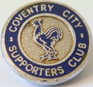 Coventry City Fc Rare Vintage Supporters Club Badge Brooch Pin In Chrome 19mmdia