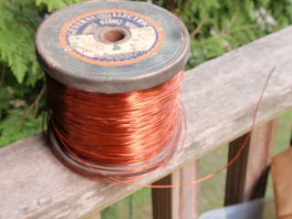 Vintage G.  E.  Formex Copper Magnet Wire Full Spool 6.  8 Lbs