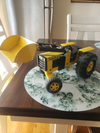 Vintage Tonka Farm Tractor With Front Loader Bucket Xmb 975 Yellow