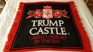 Trump Castle Casino Throw Blanket Vintage " Donald Trump” Atlantic City