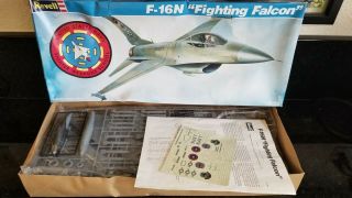 Vintage Revell F - 16n Fighting Falcon 1/32 Scale Plane Model Kit