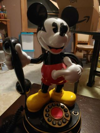 Vintage 1997 Mickey Mouse Animated Talking Telephone Telemania Disney