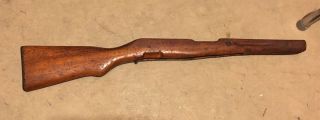 Vintage Wood Sks Rifle Stock With Buttplate