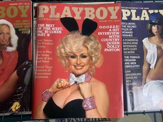 Vtg Playboy Magazines October 1978 Dolly Parton Cover Nude Centerfold