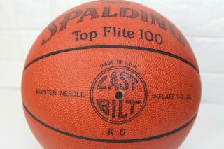 Vintage 1980 ' s Spalding Top Flite 100 NCAA Championships Basketball USA Made 2