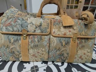 Vintage Paradise Tapestry Carryon Duffle Valise By The French Company