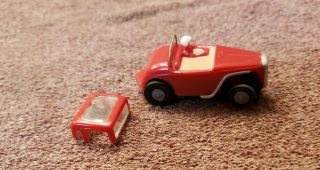 Vintage Tyco HO Scale Red 1930 Ford Hot Rod Car S 640 with extra top runs.  L@@k 3