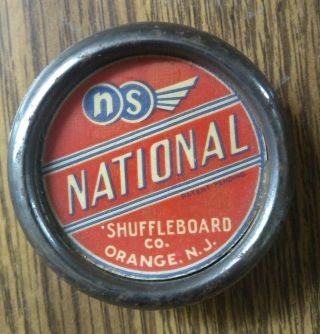 Vintage National Shuffleboard Puck Weight Red