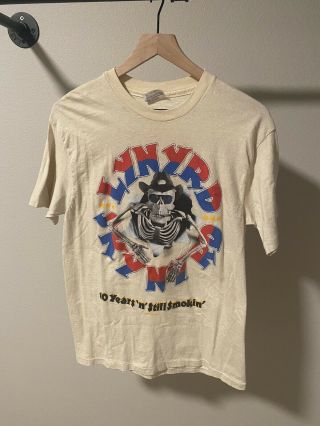 Vintage 1988 Lynyrd Skynyrd T - Shirt Rebel Tour Skull Medium Southern