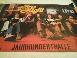 Vintage Three Dog Night Concert Poster from Germany Tour Circa 70 ' s 23.  5 